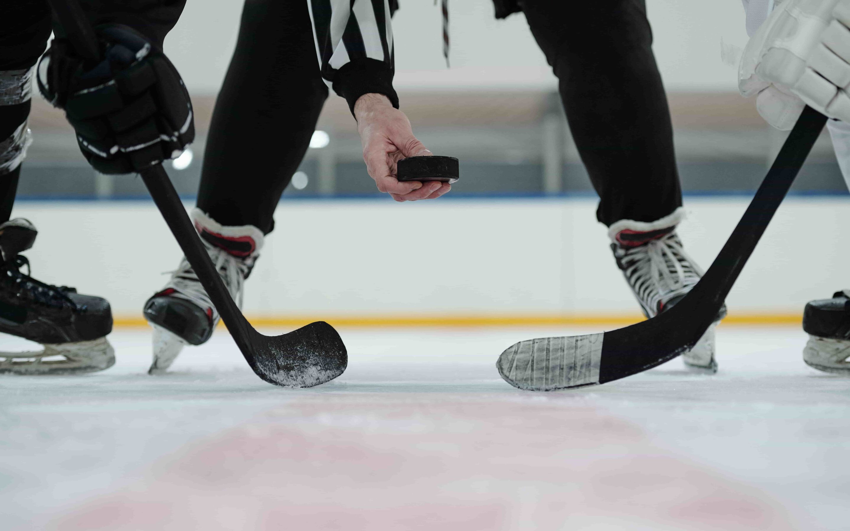 Hockey players on the ice